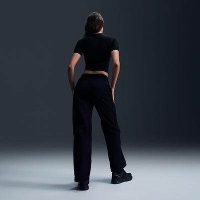 Nike Windrunner Women's High-Waisted Woven Open-Hem Pants Black