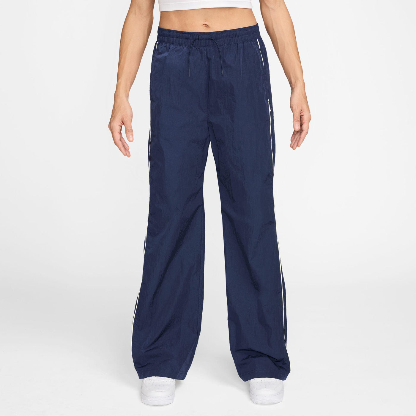 Nike Windrunner Women's High-Waisted Woven Open-Hem Pants Midnight Navy