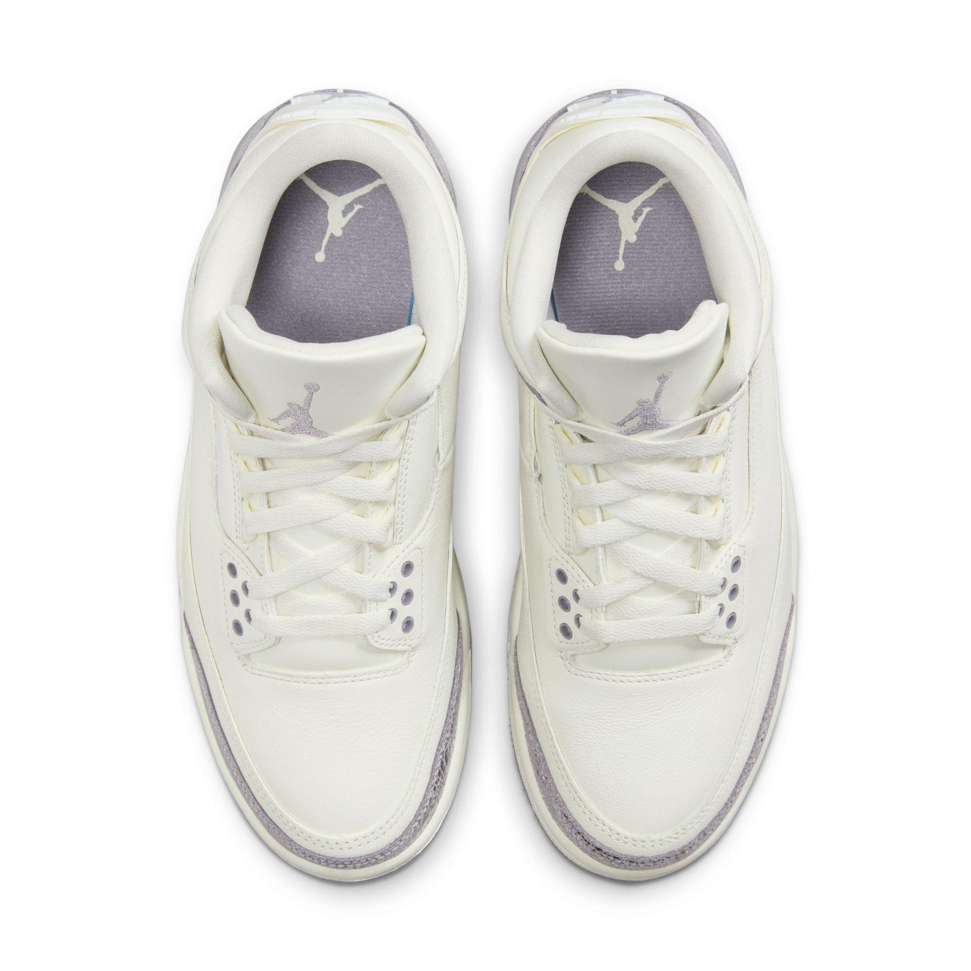 Women's Air Jordan 3 Retro Sail/Cement Grey-Metallic Silver