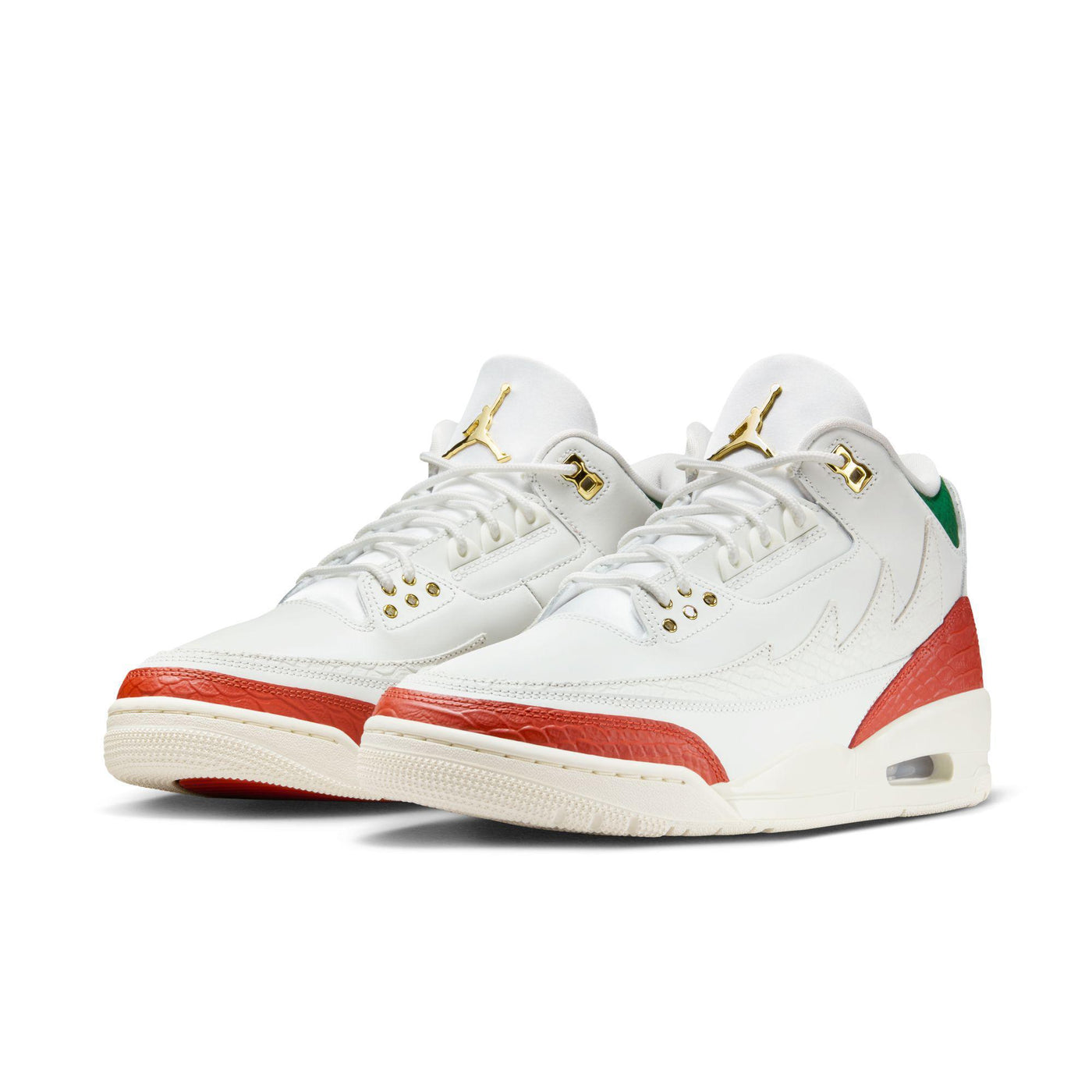Air Jordan 3 Retro "El Vuelo" Summit White/Metallic Gold-Pine Green