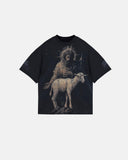 Undergold Agnus Dei Saint Shepherd Boxy Fit T-Shirt Vintage Black