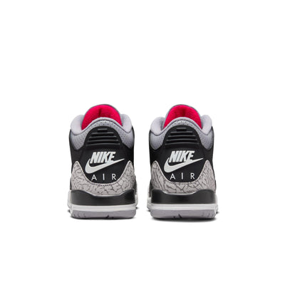 Air Jordan 3 Retro Big Kids' Shoes Black/Fire Red-Cement Grey-Summit White