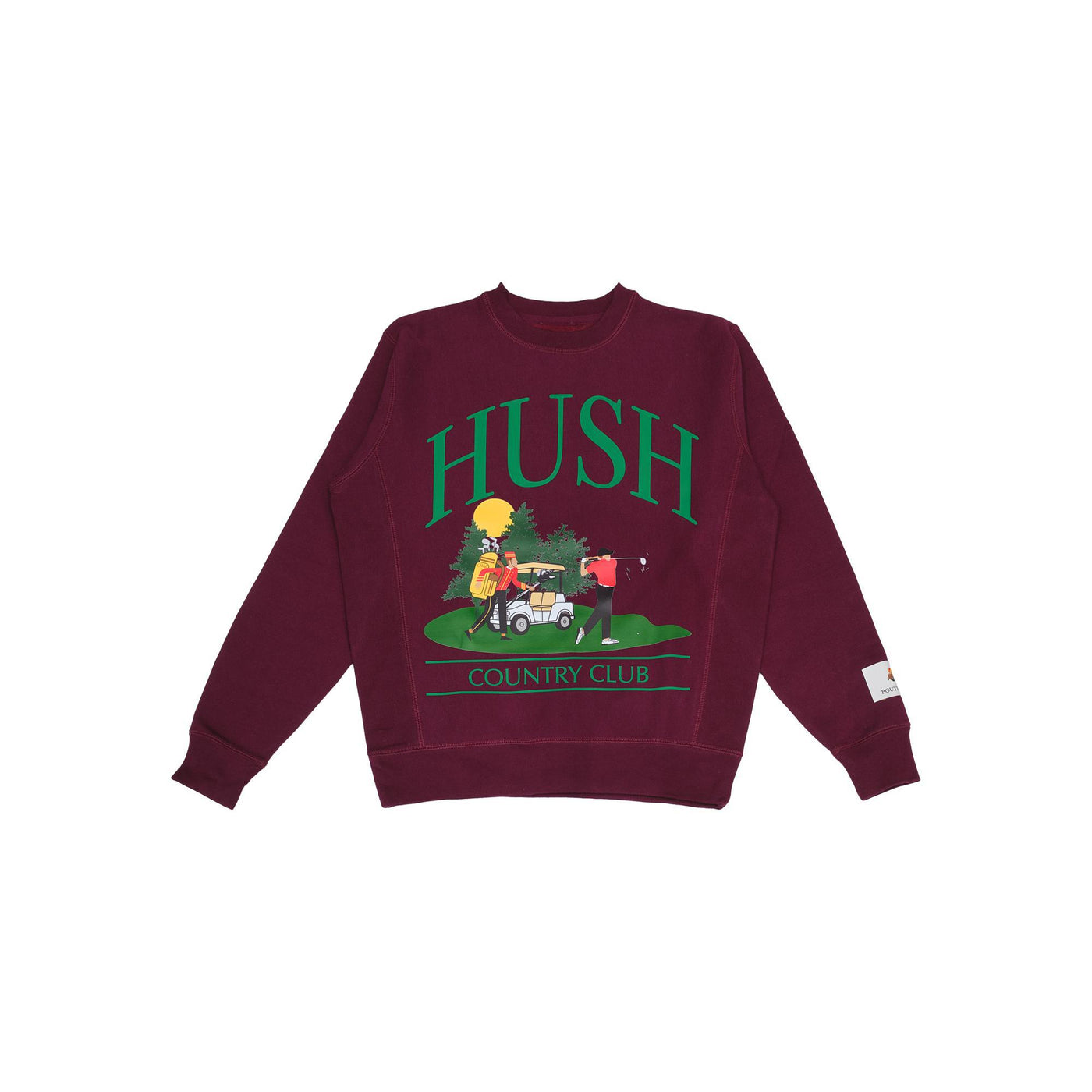 Hush Golf Course Crew Burgundy