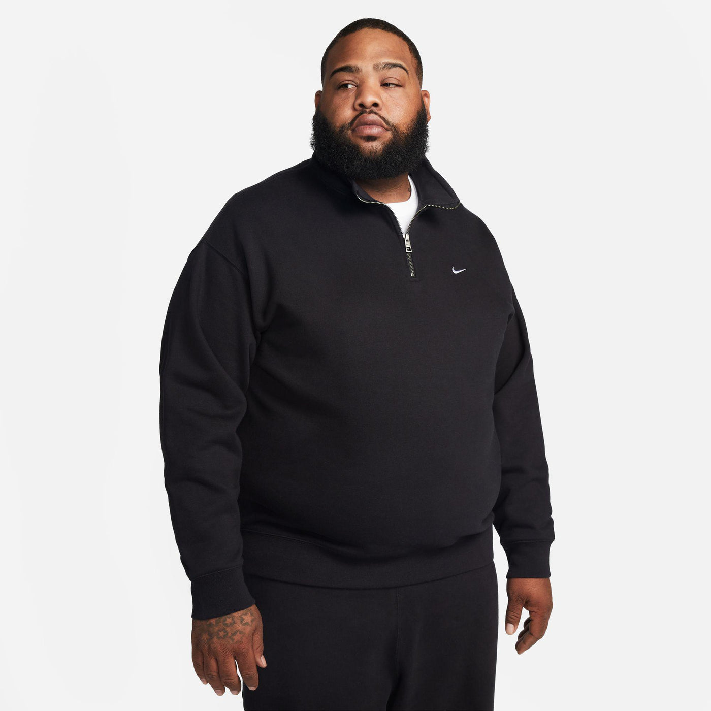 Nike Solo Swoosh Men's 1/4-Zip Top Black