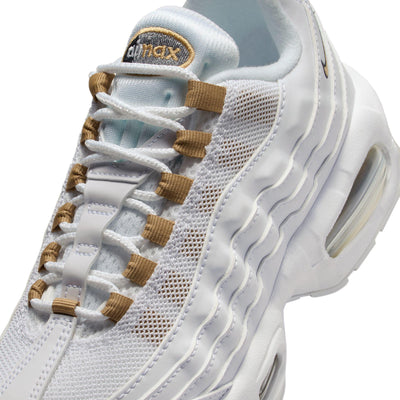 Nike Air Max 95 BB LTR Big Kid's Shoes White/Metallic Gold-Black-Pearl Grey