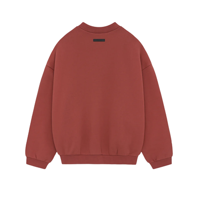 Fear of God Essentials Fleece Crewneck Crimson