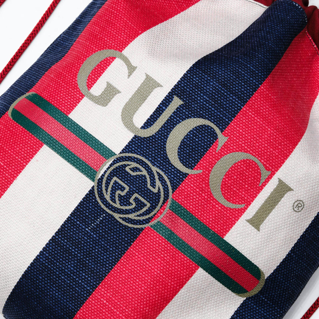 Gucci Red/White/Blue Canvas Web Backpack – Hush Life Boutique