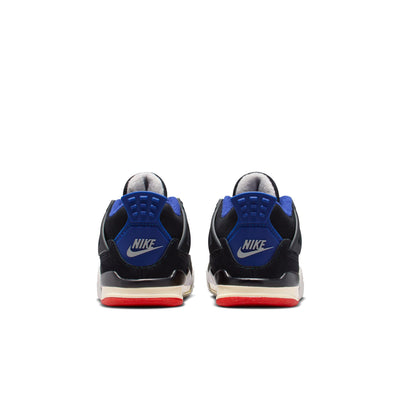 Jordan 4 Retro Baby/Toddlers Shoes Black/Fire Red-Deep Royal Blue