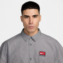Nike Life Men's Short-Sleeve Button-Down Top Anthracite