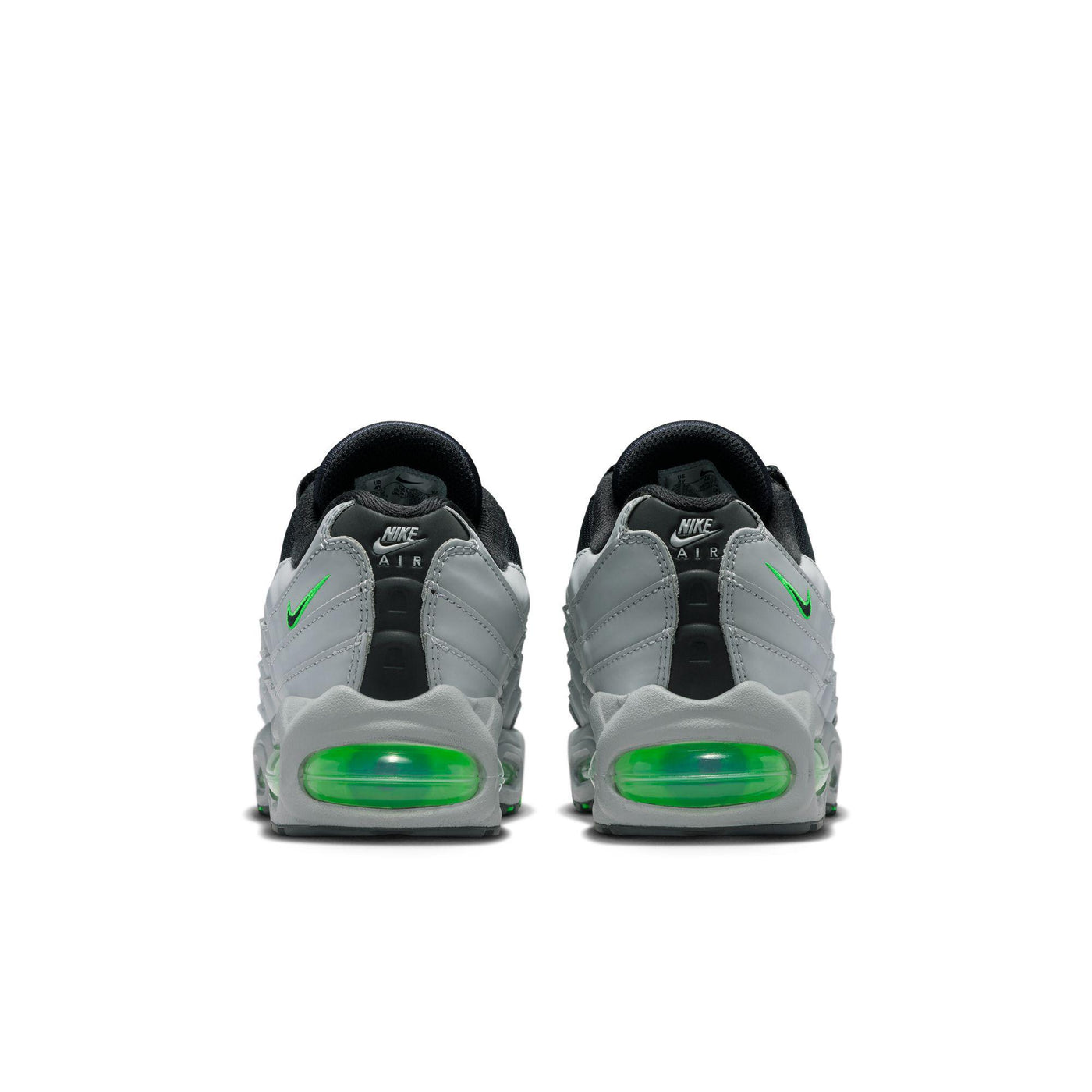 Nike Air Max 95 Big Kids' Shoes Light Smoke Grey/Black-Green Strike-White