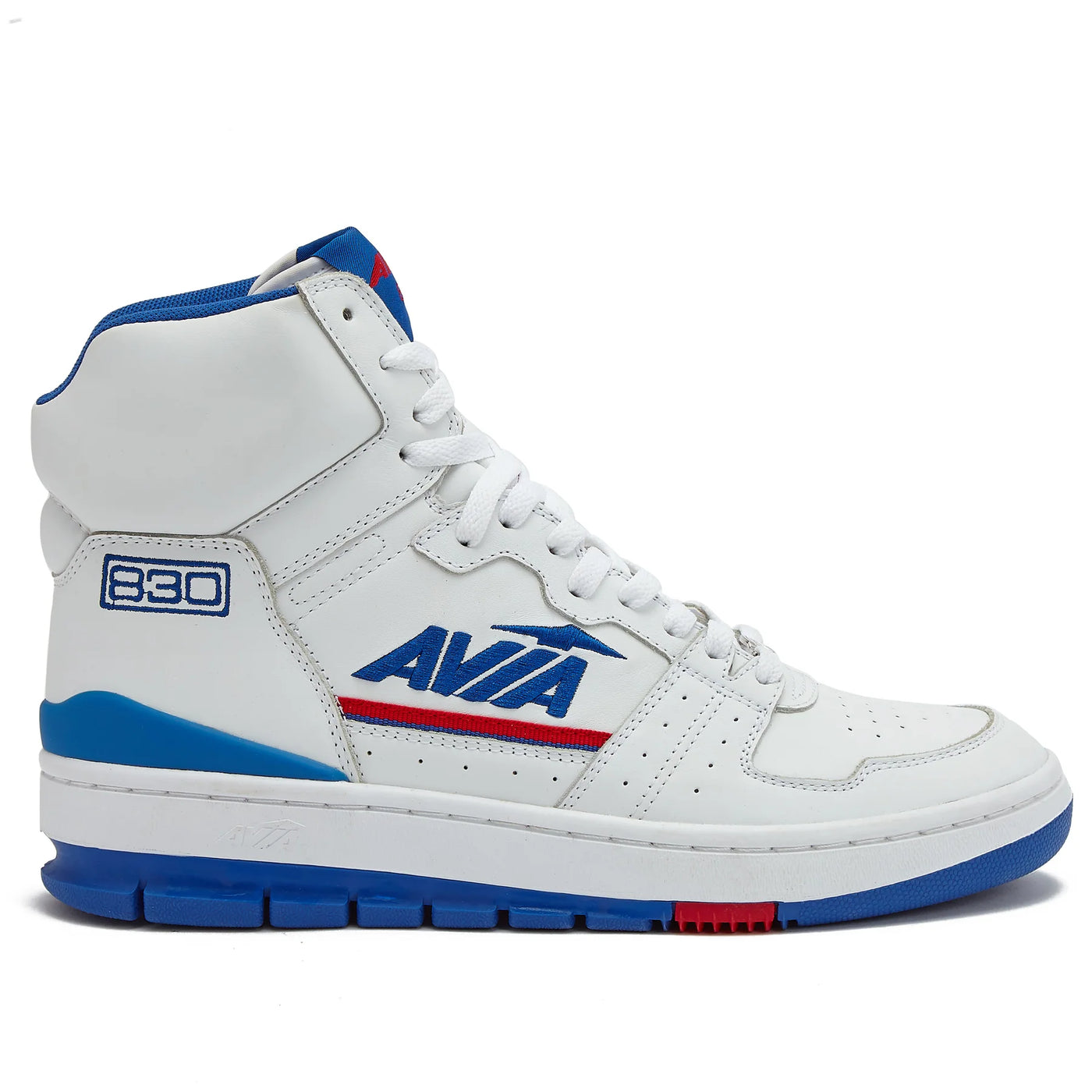 Avia Men's Avi Retro 830 White Blue Red Classic Basketball Shoes Sneakers 
