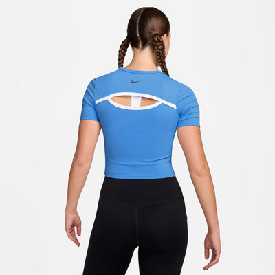Nike One Fitted Women's Dri-FIT Short-Sleeve Top University Blue