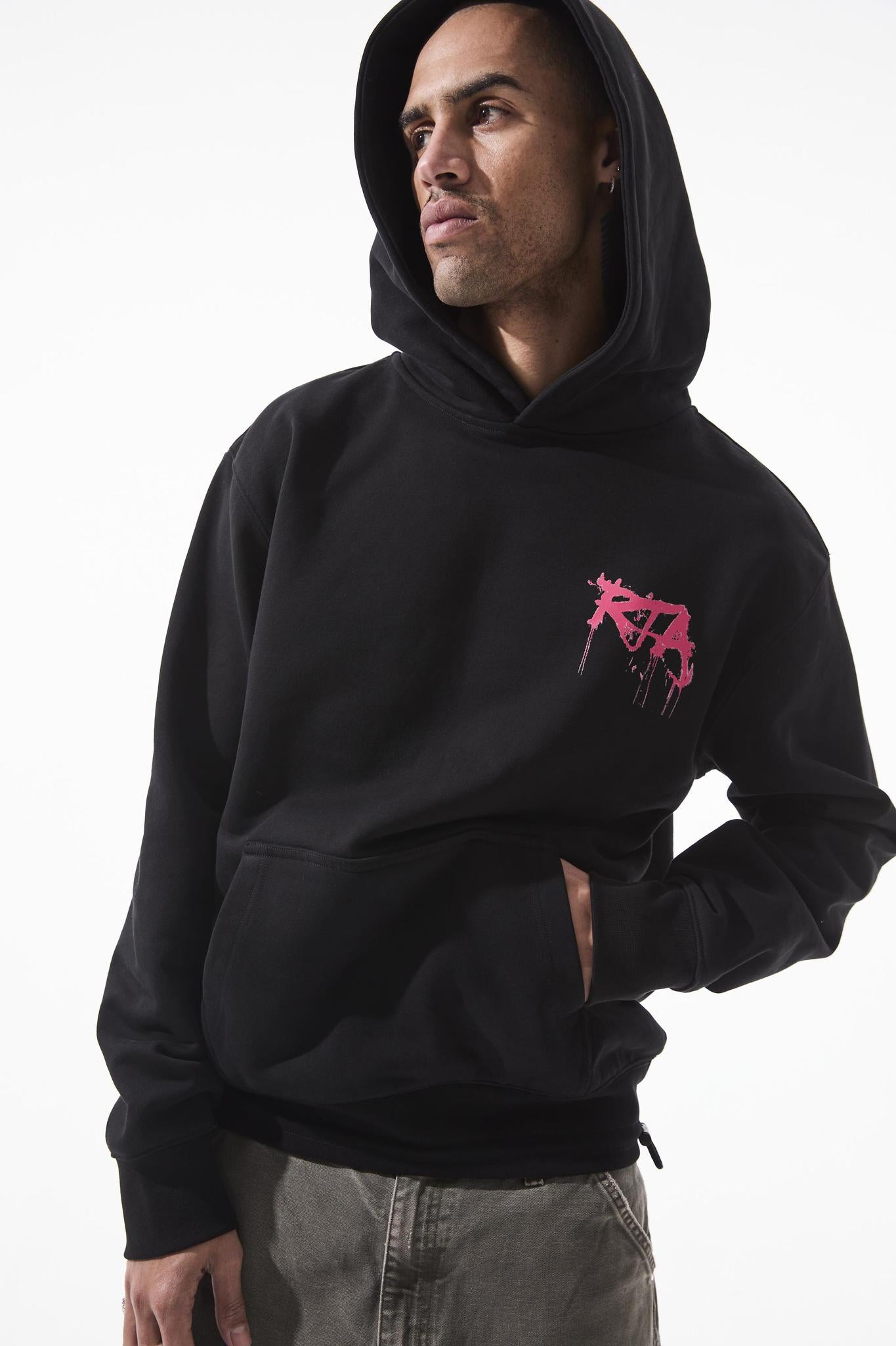 RTA Jordan|Black Grafitti Pink Hoodie