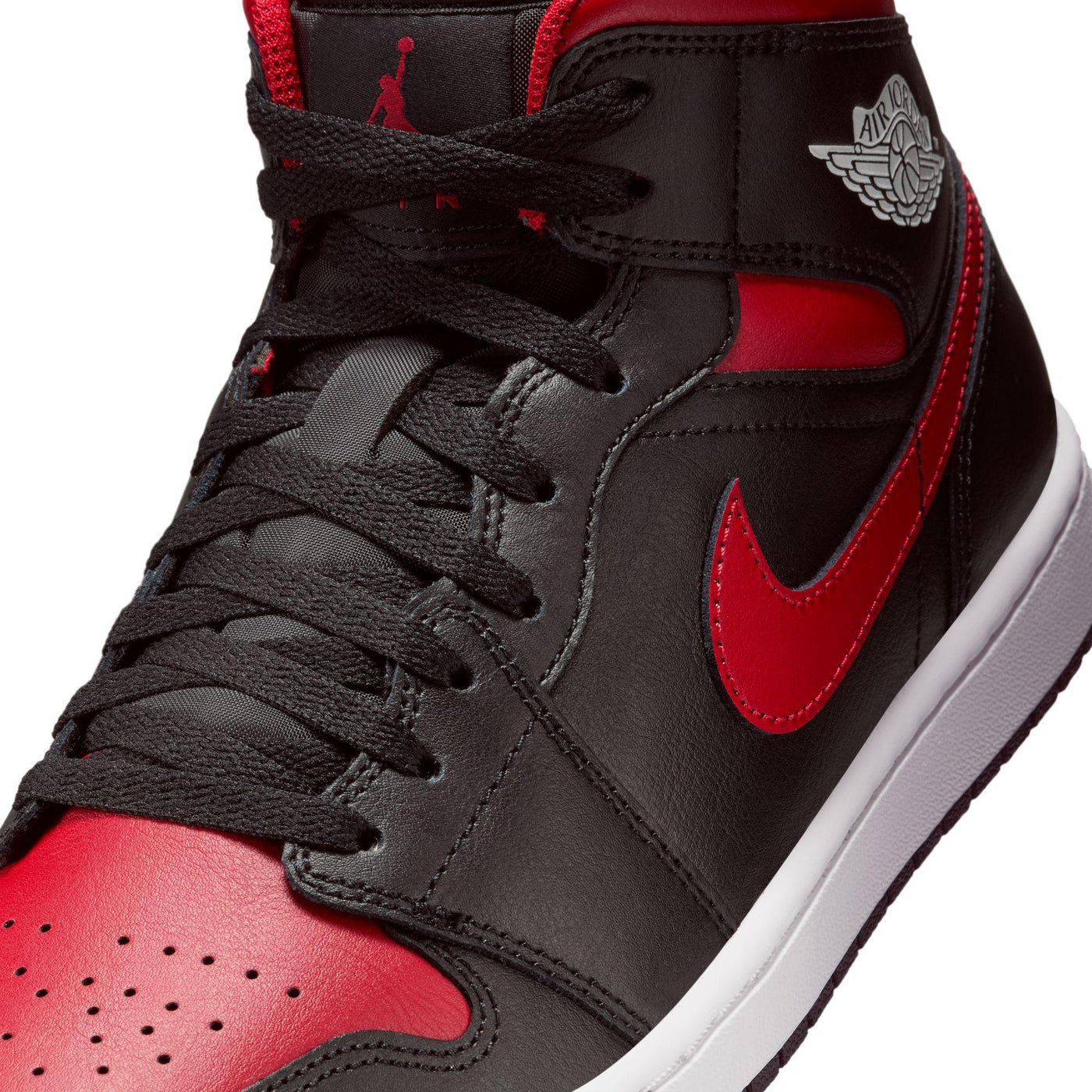 Air Jordan 1 Mid Black/University Red-Summit White