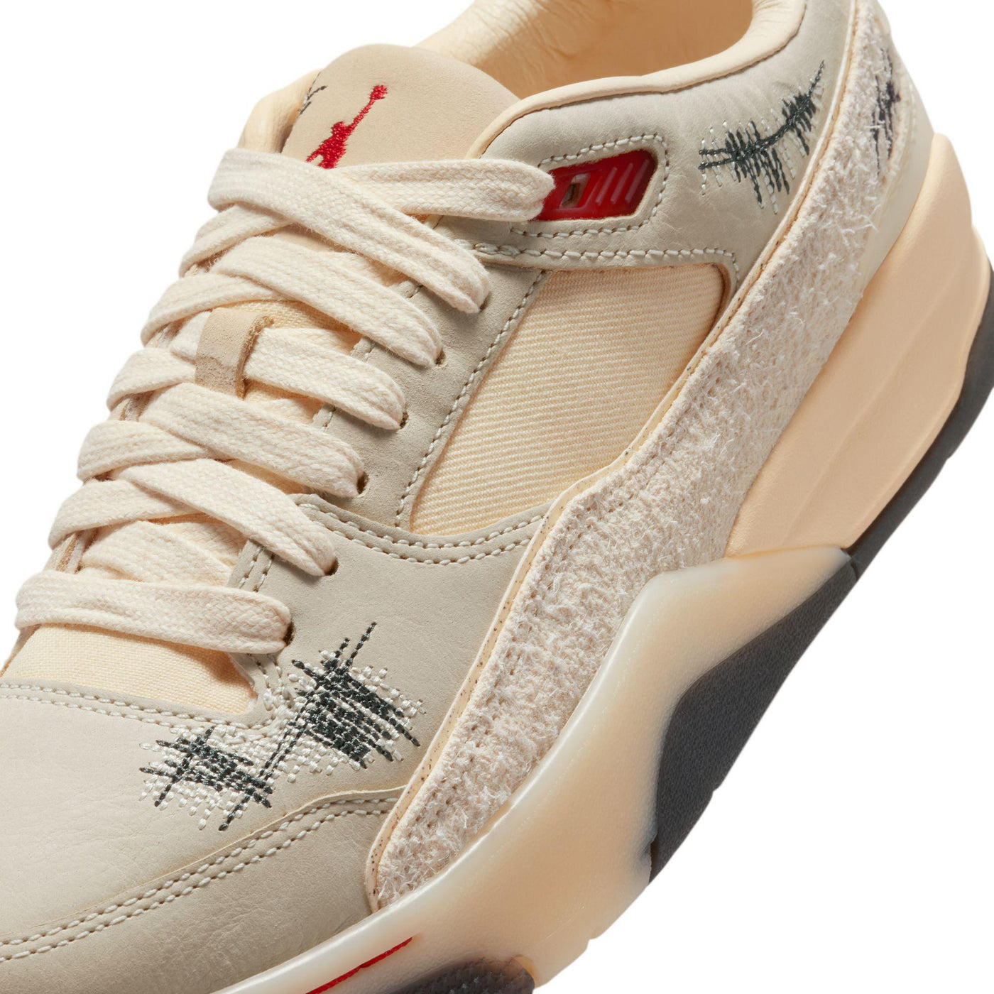 Women's Jordan Flight Court SP Coconut Milk/Varsity Red-Muslin-Off Noir