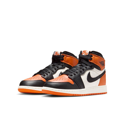 Air Jordan 1 High OG Big Kids' Shoes Black/Black-Sail-Starfish