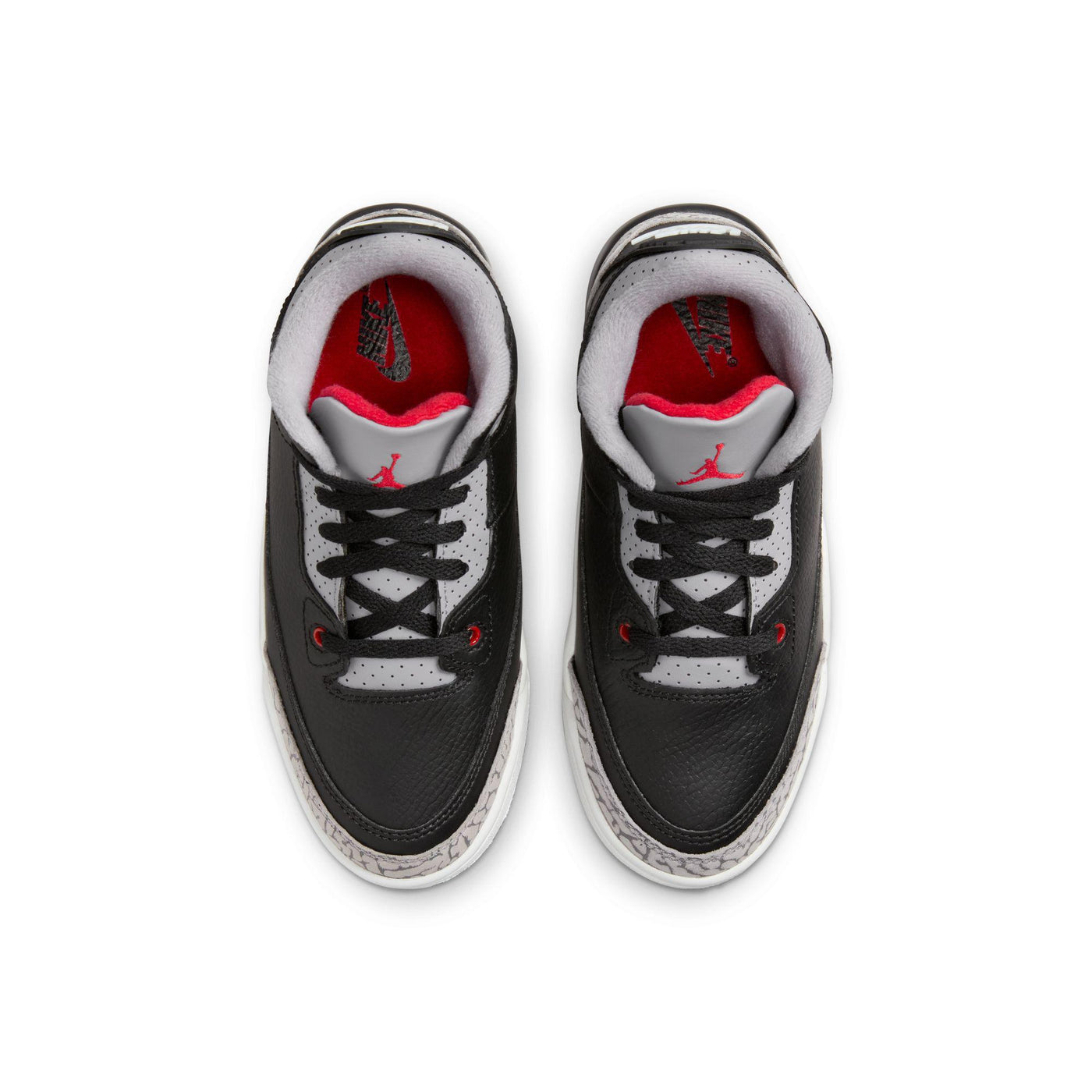 Jordan 3 Retro Little Kids' Shoes Black/Fire Red-Cement Grey-Summit White