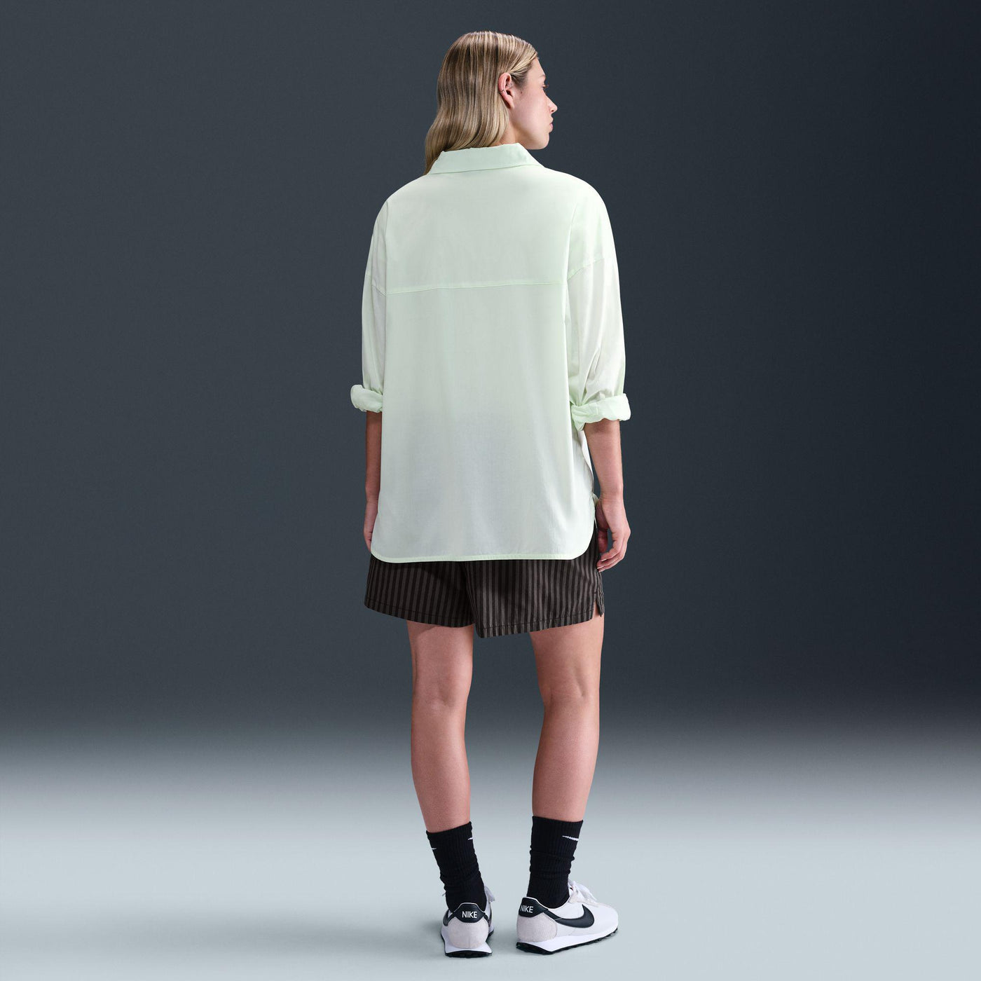Nike Sportswear Chill Poplin Women's Striped Shorts Black