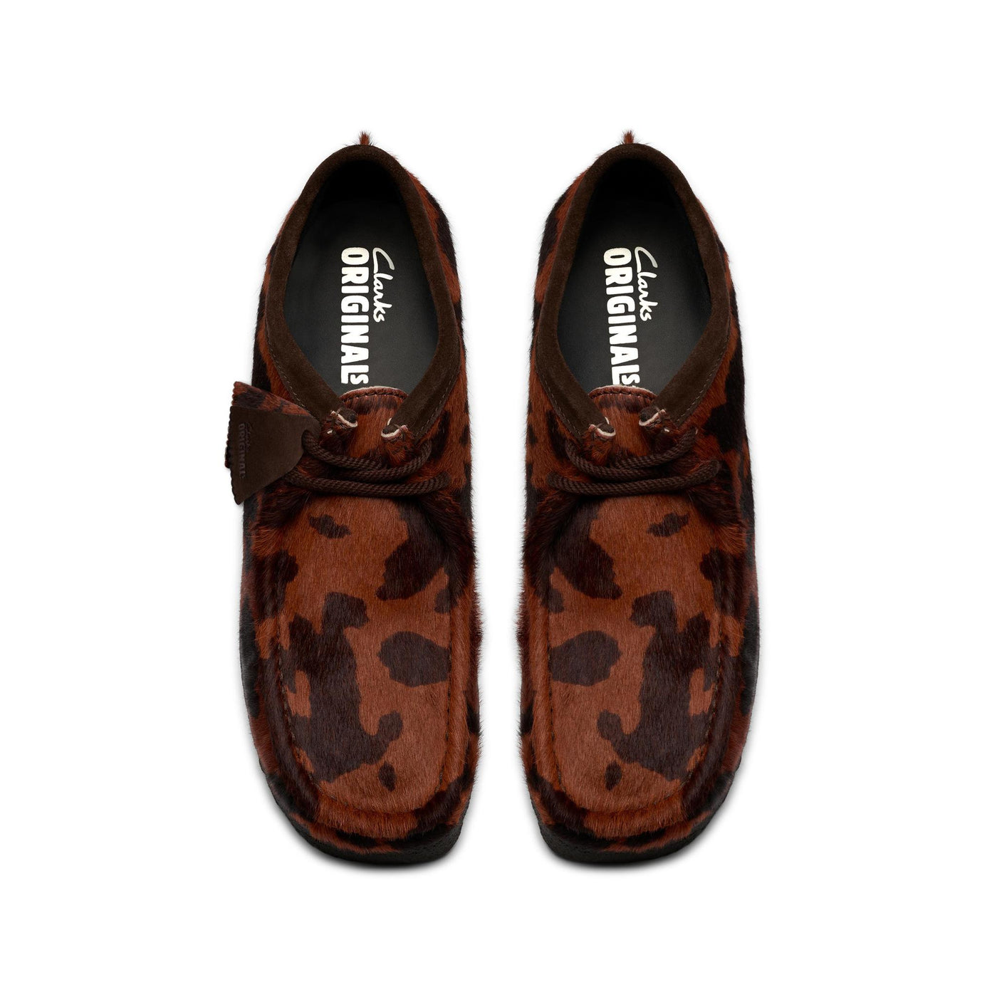 Clarks Wallabee Brown Cow Print