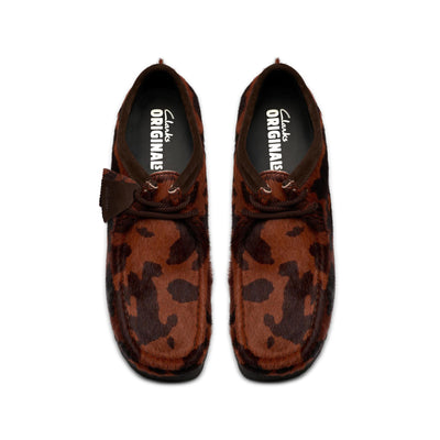 Clarks Wallabee Brown Cow Print