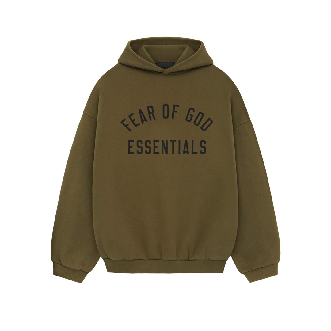 Fear of God Essentials Fleece Hoodie Olive