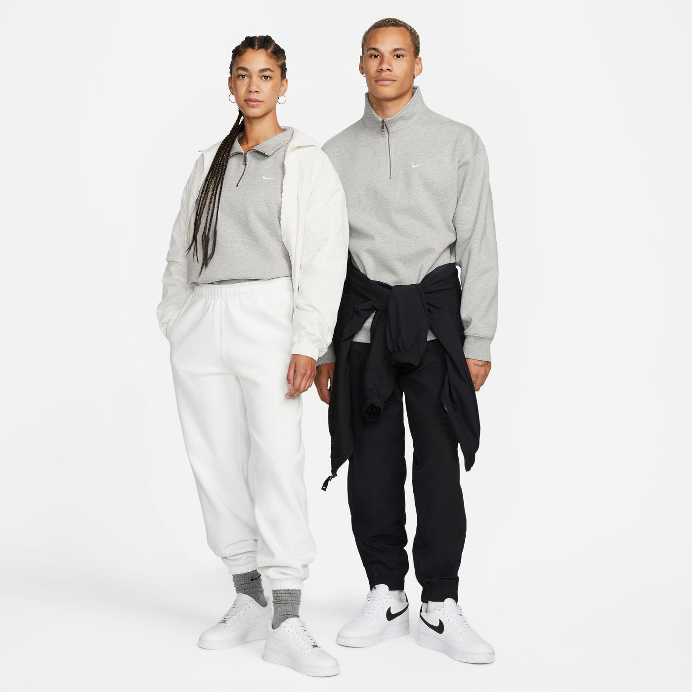 Nike Solo Swoosh Men's 1/4-Zip Top Dark Grey Heather