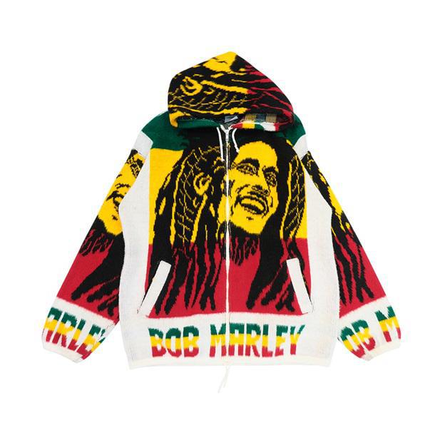 Vintage Off3rd 90s Bob Marley Wool Zip Up Hoodie