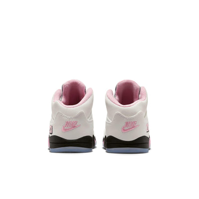 Jordan 5 Retro OG Baby/Toddler Shoes White/Med Soft Pink-Black