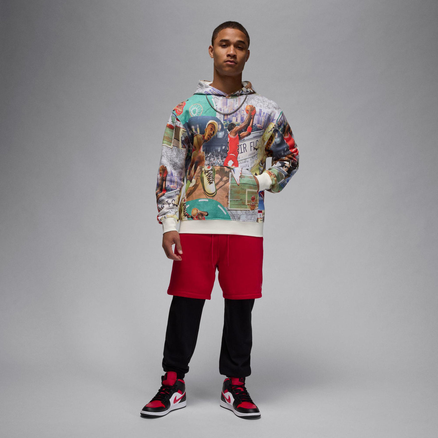 Jordan Brooklyn Fleece Men's Printed Pullover Hoodie