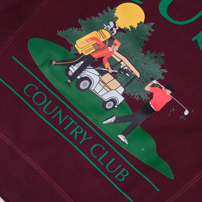 Hush Golf Course Crew Burgundy