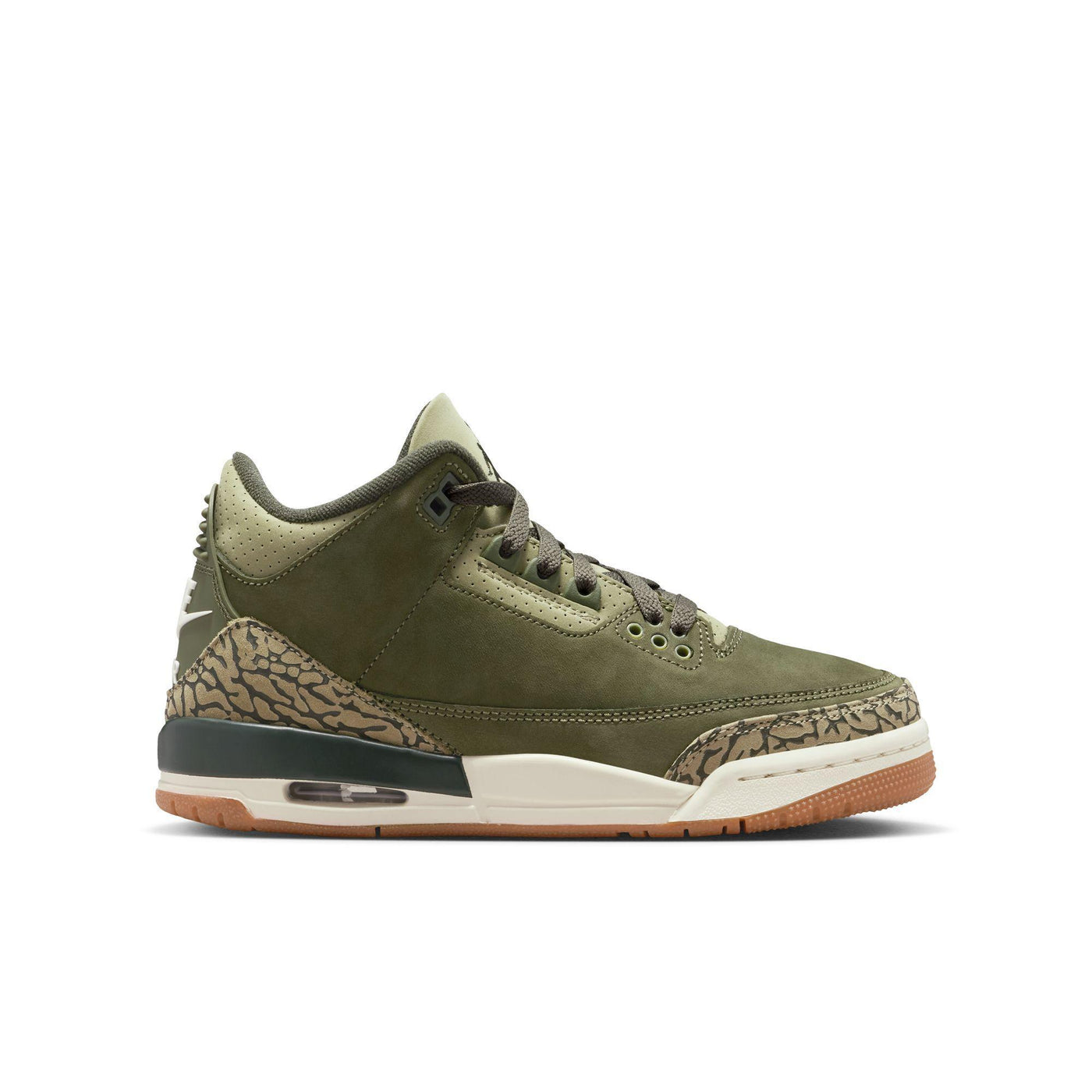 Air Jordan 3 Retro "Medium Olive" Big Kids' Shoes