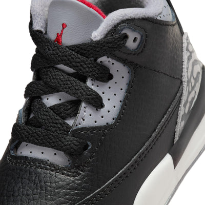 Jordan 3 Retro Baby/Toddler Shoes Black/Fire Red-Cement Grey-Summit White