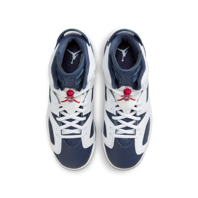 AIR JORDAN 6 RETRO "WHITE & MIDNIGHT NAVY" (YOUTH)