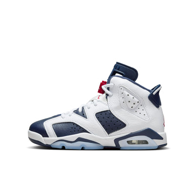 AIR JORDAN 6 RETRO "WHITE & MIDNIGHT NAVY" (YOUTH)