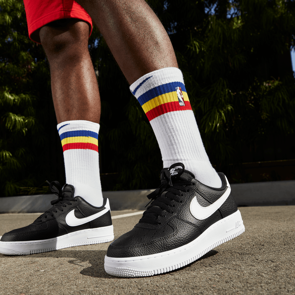 Black air forces with white check online