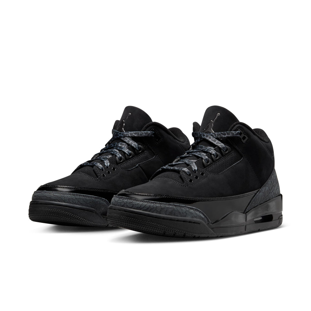 Air Jordan 3 Retro Black/Dark Charcoal-White | Hushlife