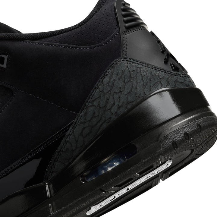 Air Jordan 3 Retro Black/Dark Charcoal-White | Hushlife