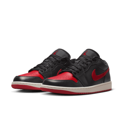 WOMENS AIR JORDAN 1 LOW "BLACK/GYM RED"