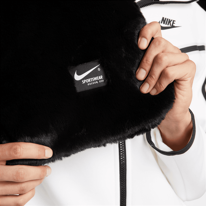 NIKE SPORTSWEAR FAUX FUR BLANKET BLACK Hush Life Boutique