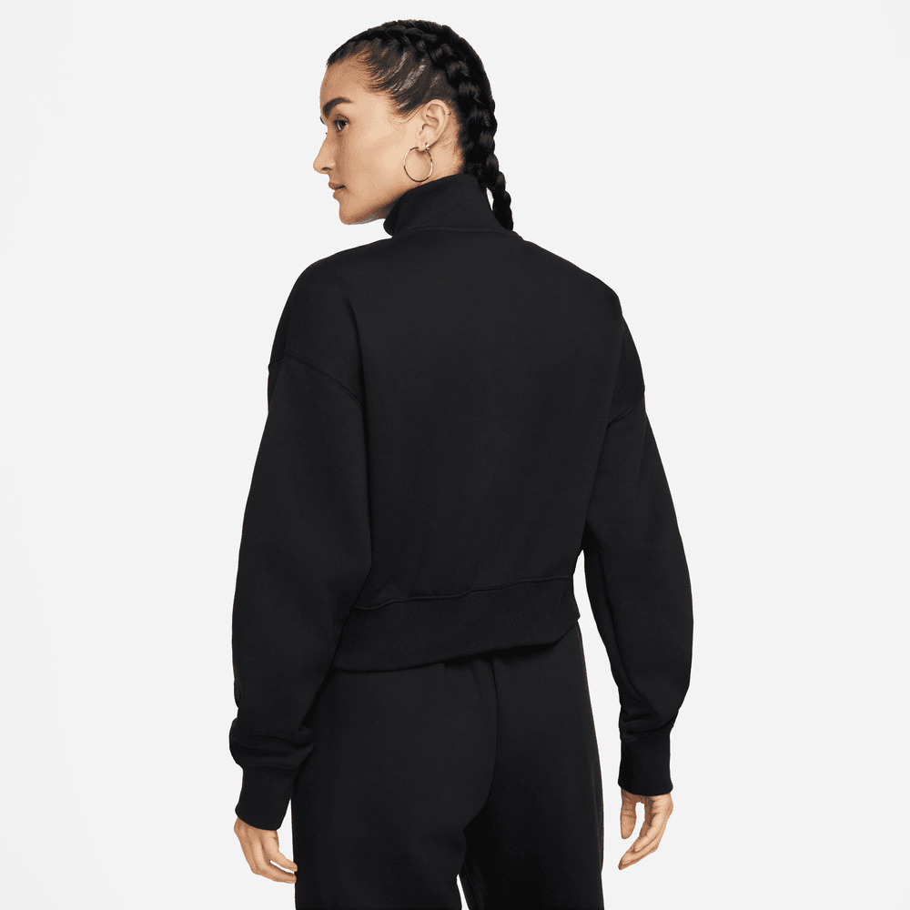 Nike Sportswear Phoenix Fleece Women's 1/2-Zip Cropped Sweatshirt Black