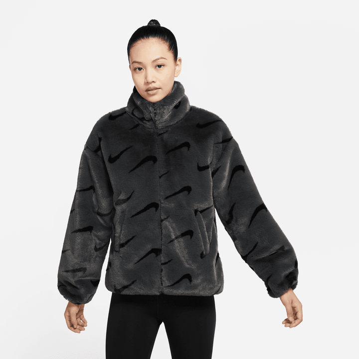 Nike Sportswear Plush Women s Printed Faux Fur Jacket Hush Life Boutique