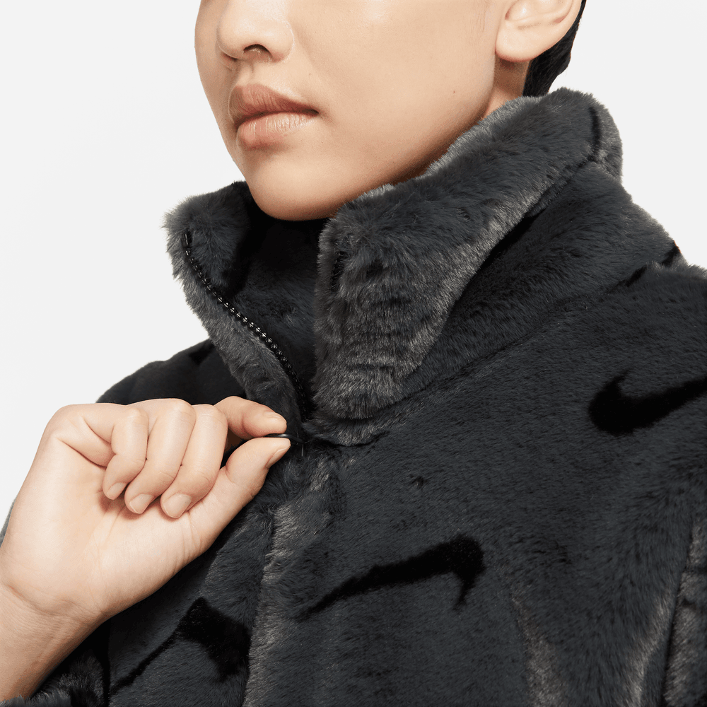 Nike Sportswear Plush Women s Printed Faux Fur Jacket Hush Life Boutique
