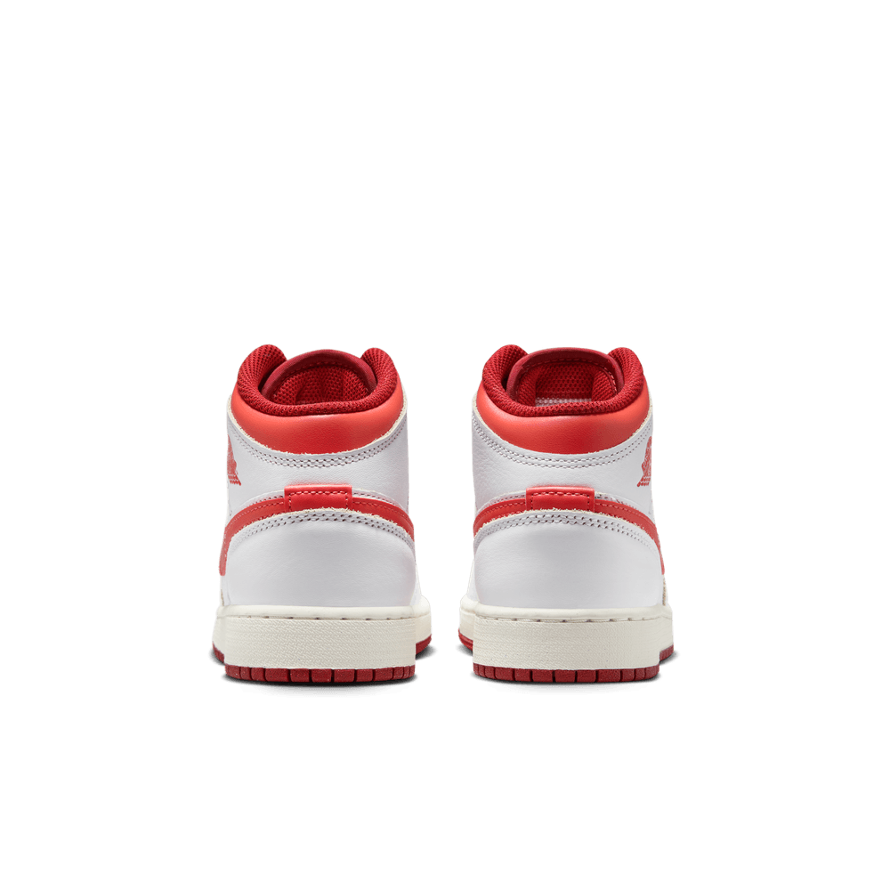 Air Jordan 1 Mid SE Big Kids' Shoes LOBSTER-DUNE RED-SAIL