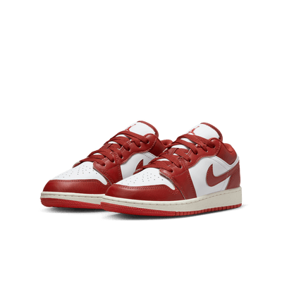 Air Jordan 1 Low SE Big Kids' Shoes DUNE RED-LOBSTER-SAIL