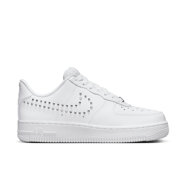WOMENS AIR FORCE 1 07 WHITE CHROME METALLIC SILVER Hush Life Boutique