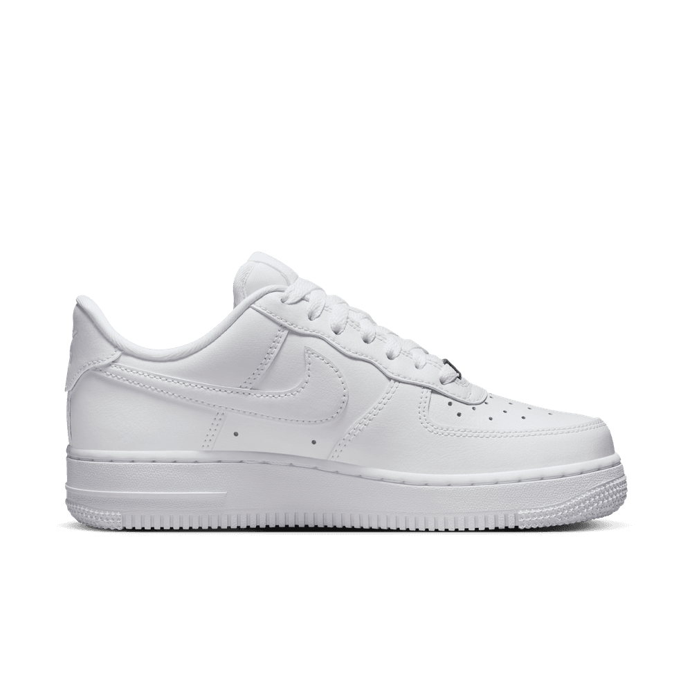 WOMENS AIR FORCE 1 '07 WHITE/CHROME-METALLIC SILVER – Hush WOMENS AIR FORCE 1 '07 WHITE/CHROME-METALLIC SILVER – Hush