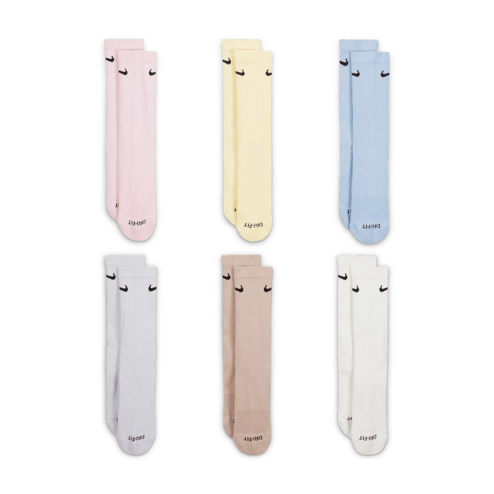 NIKE EVERYDAY PLUS CUSHIONED MULTI-COLOR SOCKS (6 PACK) – Hush