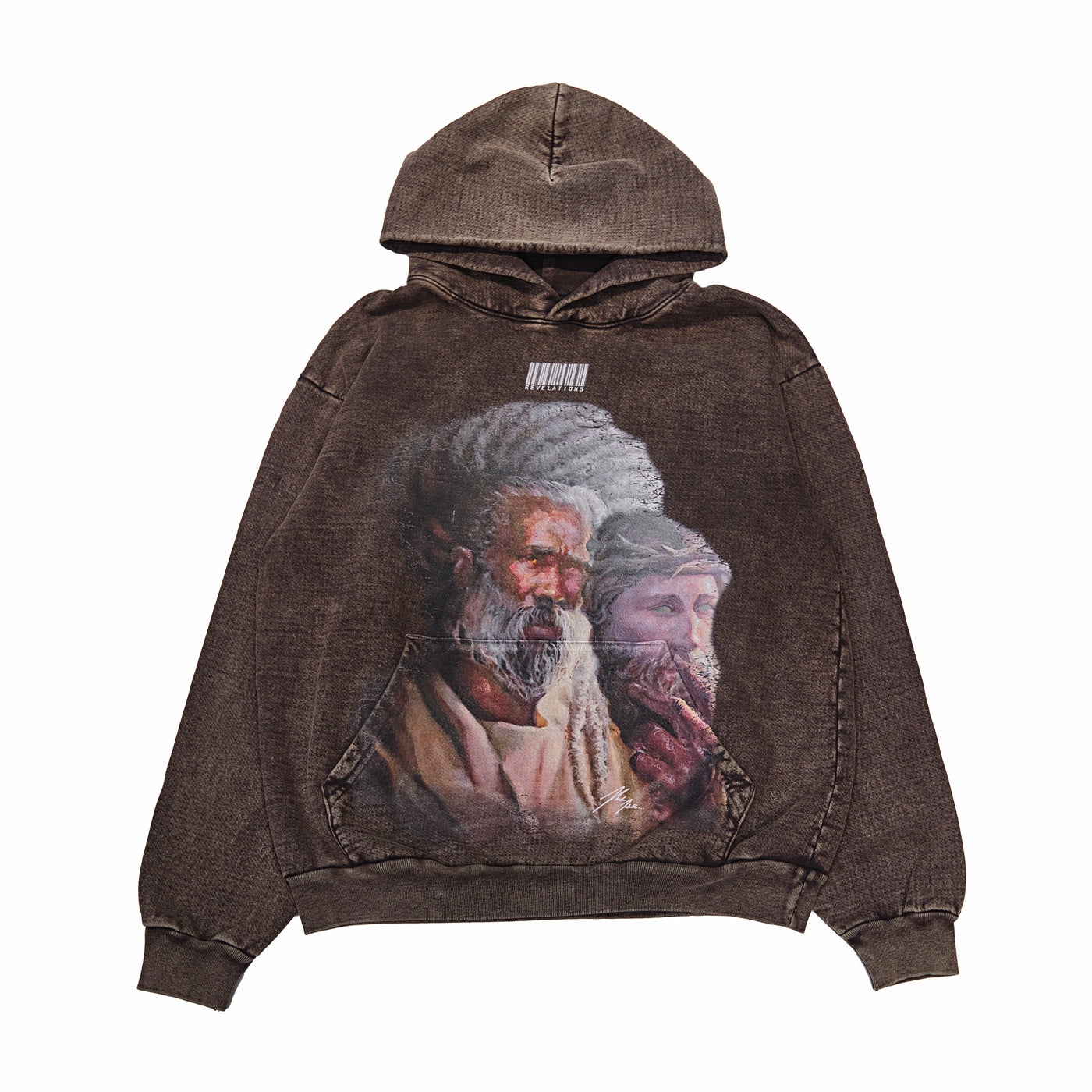 MALCOLM GARRET MINERAL WASH REVELATIONS HOODIE