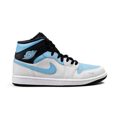 Air Jordan 1 Mid SE Summit White/Blue Chill-Black