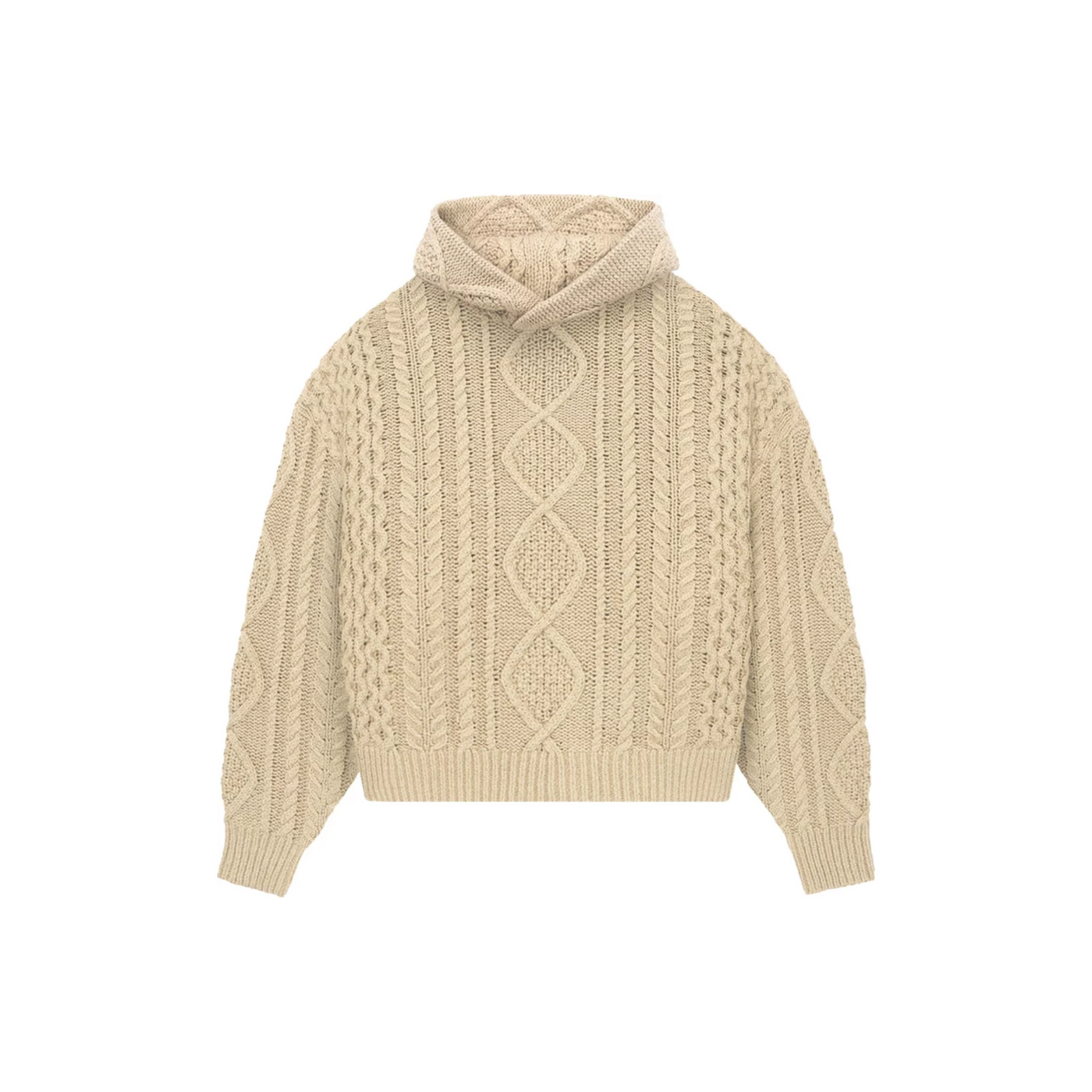 Fear of God Essentials Cable Knit Hoodie "Gold Heather"